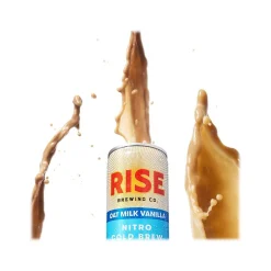 RISE Brewing Co. Oat Milk Vanilla Nitro Cold Brew Coffee, 7 oz., 12/Carton (FG-SS-014-007-012)