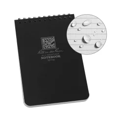 Notebooks|Rite In The Rain All-Weather Pocket Notebook, 4" x 6", 50 Sheets, Black (746)