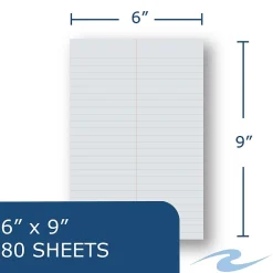 Notepads|Roaring Spring Paper Products Roaring Spring Enviroshades Steno Notebook, 6" x 9", 80 Sheets/Pad, Gregg Ruled, Recycled Gray Paper, 4 Books/Pk (12274)