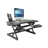 Standing Desks*Rocelco 46"W Manual Adjustable Corner Standing Desk Converter, Black (R CADRB-46)