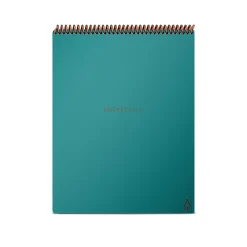 Notebooks|Rocketbook Flip Reusable Smart Notepad, 8.5" x 11", Lined & Dot Grid Ruled, 32 Sheets, Teal (FLP-L-RC-CCE)