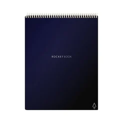 Notepads|Rocketbook Flip Smart Notepad, 8.5" x 11", Lined/Dot Grid Ruled, Blue, 16 Sheets/Pad (FLP-L-RC-CDF-FR)