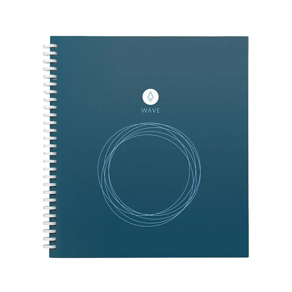 Notebooks|Rocketbook Wave 1-Subject Smart Notebook, 8.5" x 9.5", Dotted, 40 Sheets, Blue (WAV-S-K-A)