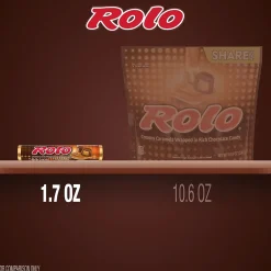 Rolo Milk Chocolate Caramels Candy Rolls, 1.7 oz., 36/Box (HEC24400)