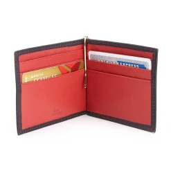 Slim Men's Money Clip Credit Card Wallet(108-BL/RD-5)<Royce Leather Outlet