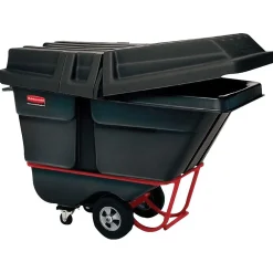 Rubbermaid ® Commercial Cube Truck, Heavy Duty Tilt Truck, Black (FG131600BLA)