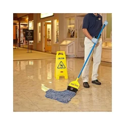 Rubbermaid Commercial Products Safety Awareness Floor Sign, Yellow (FG611200YEL)