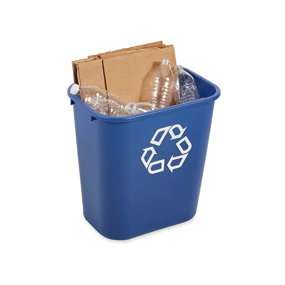 Commercial Products Plastic Container, 7 Gallon, Blue (FG295673BLUE)<Rubbermaid Clearance