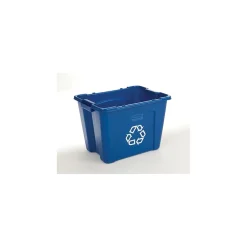 Commercial Products Plastic Recycling Bin, 14 Gallon, Blue (FG571473BLUE)<Rubbermaid Sale