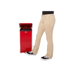Defenders Indoor Step Trash Can, Red Metal, 4 Gal. (FGST7EPLRD)<Rubbermaid Best