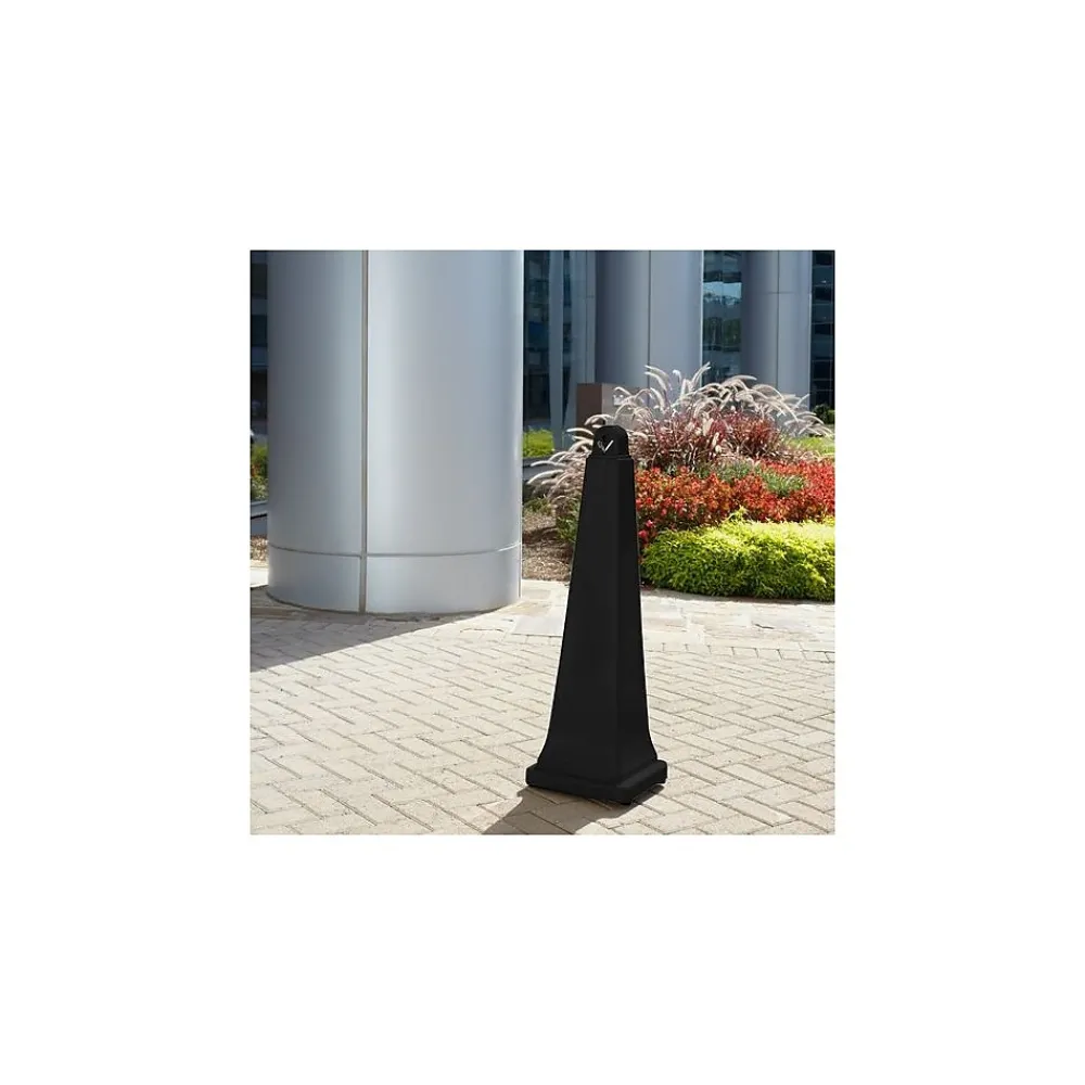 GroundsKeeper Outdoor Ash Urn, Black Resin (FG257088BLA)<Rubbermaid New