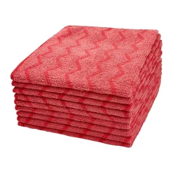 HYGEN Microfiber Cleaning Rags, 16" x 16", Red, 12 Rags/Pack (FGQ62000RD00)<Rubbermaid Best