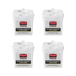 HYGEN Plastic Bucket, White, 4/Pack (2135007)<Rubbermaid Outlet