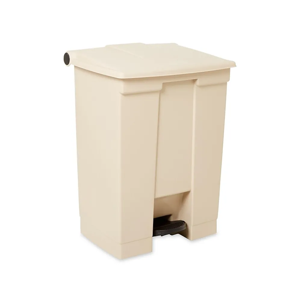Indoor Step Trash Can, Beige Plastic, 18 Gal. (FG614500BEIG)<Rubbermaid Hot