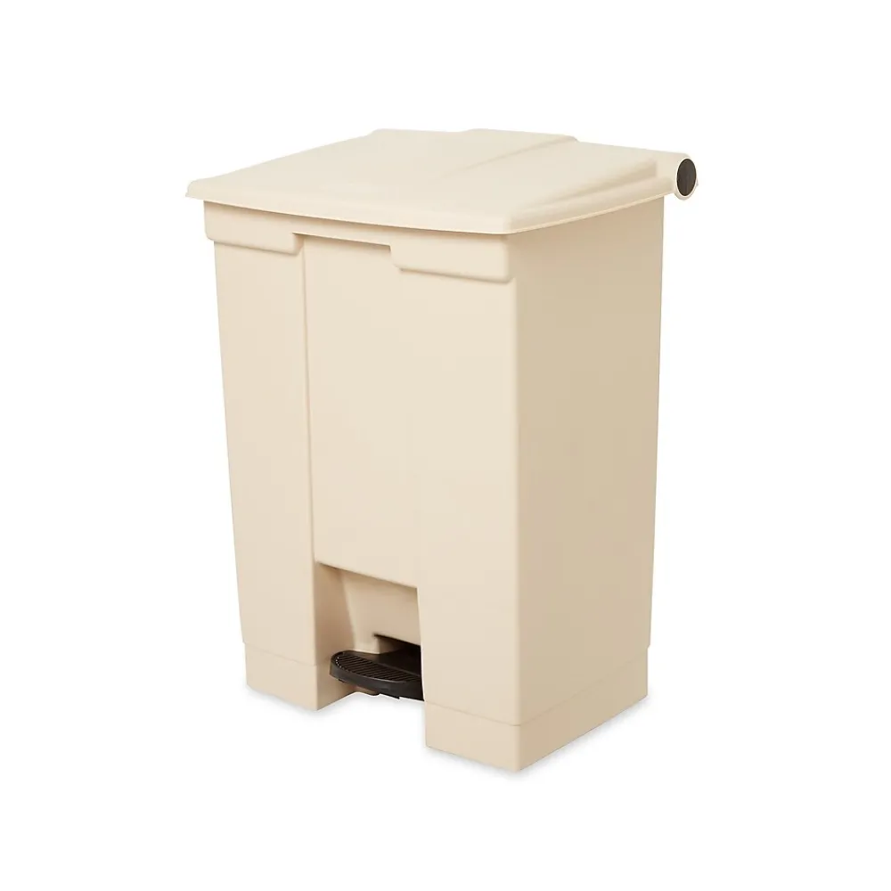 Indoor Step Trash Can, Beige Plastic, 18 Gal. (FG614500BEIG)<Rubbermaid Hot