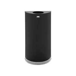 Rubbermaid Indoor Trash Can w/ No Lid, Black Steel, 12 Gal. (FGSO1220PLBK)<United Receptacle
