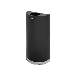 Rubbermaid Indoor Trash Can w/ No Lid, Black Steel, 12 Gal. (FGSO1220PLBK)<United Receptacle