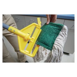 Invader 60" Fiberglass Wet Mop Handle, Gray/Yellow (FGH14600GY00)<Rubbermaid Clearance