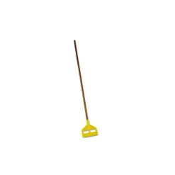 Invader Wood Side-Gate Wet-Mop Handle, 54", Natural/Yellow (RCPH115)<Rubbermaid