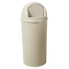 Marshal Dome Top Plastic Trash Can, 15 gal. (FG816088BEIG)<Rubbermaid Best