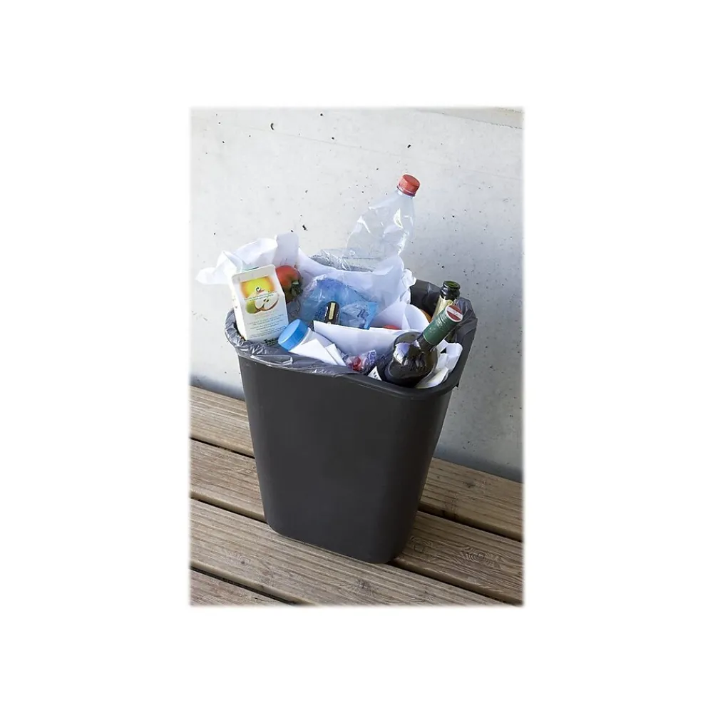 Plastic Trash Can, 7 Gallon, Black (295600BK)<Rubbermaid Outlet