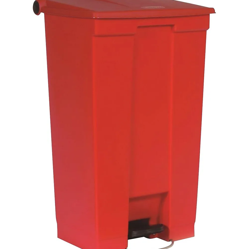 Polyethylene Step Trash Can, Red, 23 gal. (FG614600RED)<Rubbermaid Online