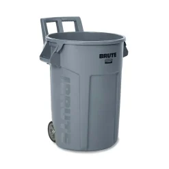 Resin Indoor/Outdoor Trash Can, 32 Gallon, Gray (RCP2179403)<Rubbermaid Outlet