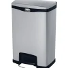 Slim Jim Stainless Steel Front Step-On Trash Can with Single Rigid Plastic Liner, 13 Gallons (1901992)<Rubbermaid Outlet