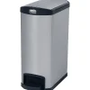 Slim Jim Stainless Steel Step Trash Can, Black And Metallic, 13 gal. (1901993)<Rubbermaid New