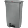 Slim Jim Step-On Plastic Step Trash Can, Gray, 18 gal. (1883604)<Rubbermaid Sale