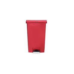 Slim Jim Step-On Plastic Step Trash Can, 18 Gallon, Red (1883568)<Rubbermaid