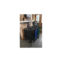 Slim Jim Vented Recycling Container, 23 Gallons, (FG354007)<Rubbermaid New