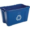 Stacking Recycle Bin, Rectangular, Polyethylene, 18 Gallon, Blue<Rubbermaid Online