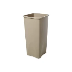 Untouchable Indoor, Outdoor Trash Can w/ no Lid, Beige Resin, 23 Gal. (FG356988BEIG)<Rubbermaid Discount
