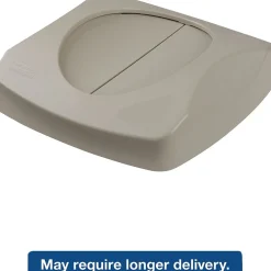 ® Untouchable® Waste Container Lids, Square, Swing Top, Grey, Fits 23-Gallon Containers<Rubbermaid Sale