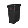 Vented Slim Jim Resin Trash Can, 16 Gallon, Black (1955959)<Rubbermaid Best