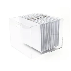 File Storage|Russell+Hazel Acrylic File Box, Letter Size, Clear (55712)