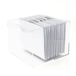 File Storage|Russell+Hazel Acrylic File Box Bundle, Letter Size, Clear (57948)