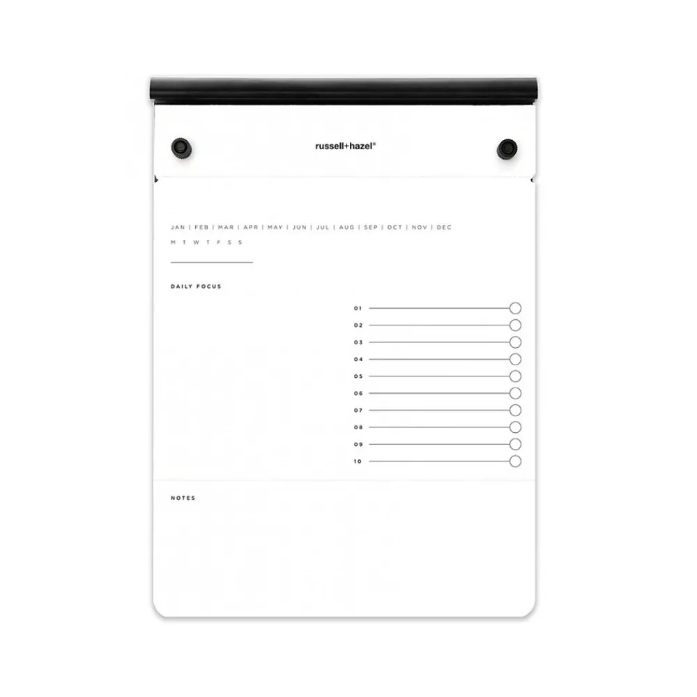 Notepads|Russell+Hazel Drafter's Tablet Notepad, 6.38" x 8.88", Black/White, 100 Sheets/Pad (40441)
