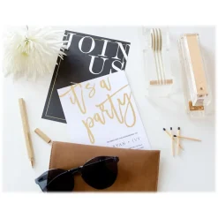 Staplers|Russell+Hazel Fashion Stapler, 20, Gold/Clear, Each (81704)