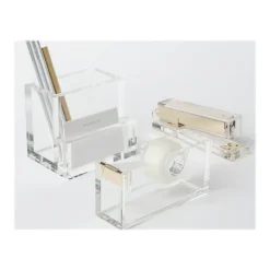 Staplers|Russell+Hazel Fashion Stapler, 20-Sheet Capacity, Gold/Clear, Each (81704R)