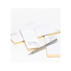 Notepads|Russell+Hazel In Due Time Notepads, White/Gold, 80 Sheets/Pad, 3 Pads/Set (27619)