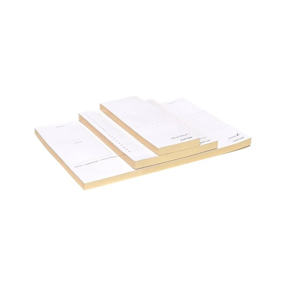 Notepads|Russell+Hazel In Due Time Notepad Set, Gold/White, 80 Sheets/Pad, 3 Pads/Pack (27619)