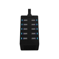 Sabrent 10-Port Desktop Smart USB Rapid Charger, Black (AX-TPCS)