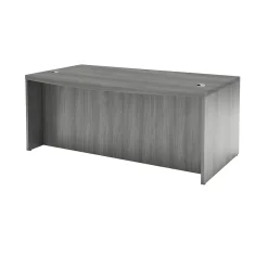 Computer Desks*Safco Aberdeen 72" Bowfront Desk, Gray Steel (ABD7242LGS)