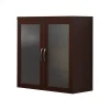 Storage Cabinets*Safco Aberdeen Glass Display Cabinet, Mocha, 2-Shelf, 39 1/4"H