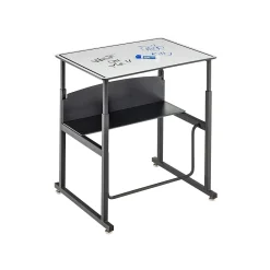 Standing Desks*Safco AlphaBetter 26" - 42" Plastic/Steel Adjustable Desk, White/Black (1203DE)