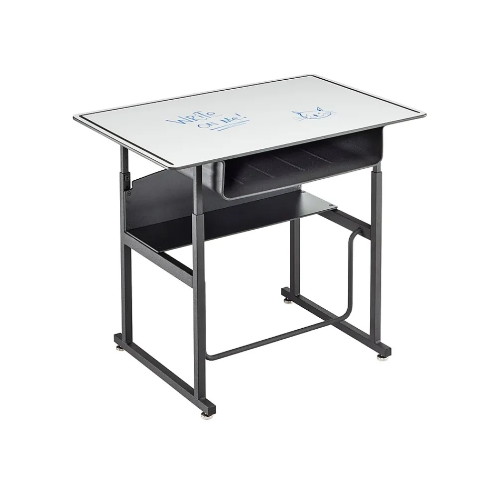 Standing Desks*Safco AlphaBetter 26" - 42" Plastic/Steel Adjustable Desk, White/Black (1209DE)
