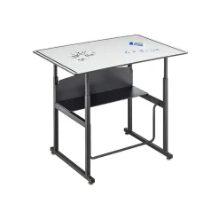 Standing Desks*Safco AlphaBetter 26" - 42" Plastic/Steel Adjustable Desk, White/Black (1208DE)