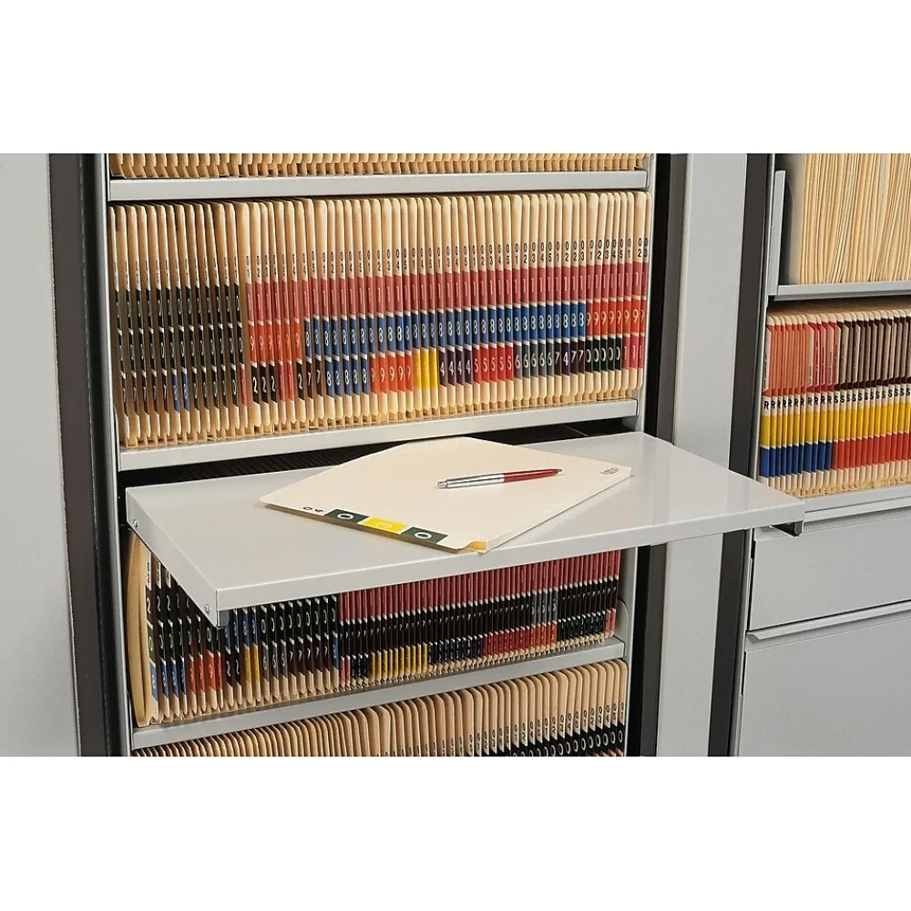 File Cabinets*Safco ARC Rotary File Pull Out Posting Shelf, Pebble Gray (ARC2412RS)